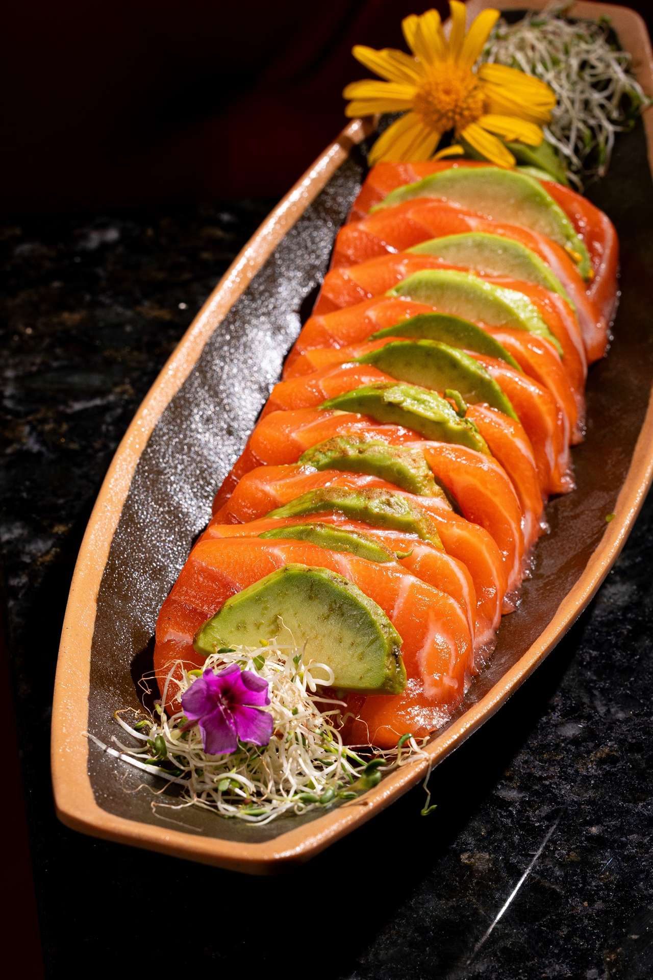 Salmão e abacate